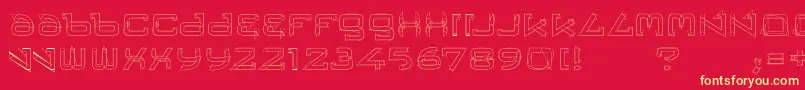 フォントTrese – 黄色の文字、赤い背景