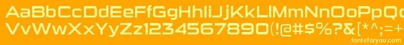 SuiGenerisRg Font – Yellow Fonts on Orange Background