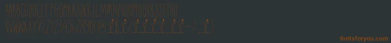 Подробнее о шрифте DkShakenNotStirred Шрифт DkShakenNotStirred – коричневые шрифты на чёрном фоне