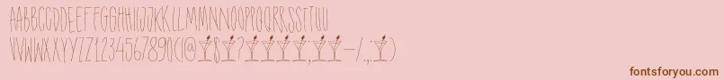 Подробнее о шрифте DkShakenNotStirred Шрифт DkShakenNotStirred – коричневые шрифты на розовом фоне