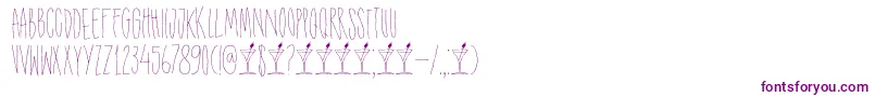 DkShakenNotStirredフォントについての詳細 フォントDkShakenNotStirred – 紫色のフォント