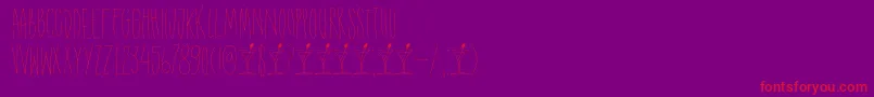DkShakenNotStirred Font – Red Fonts on Purple Background
