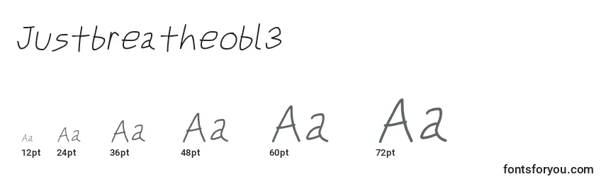 Justbreatheobl3 Font Sizes