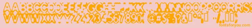 Consolidated Font – Orange Fonts on Pink Background