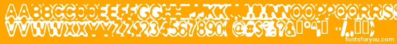 Consolidated Font – White Fonts on Orange Background