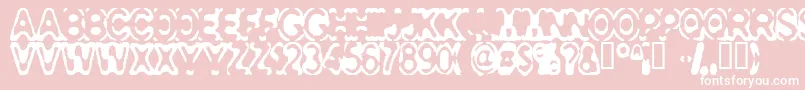 Consolidated Font – White Fonts on Pink Background