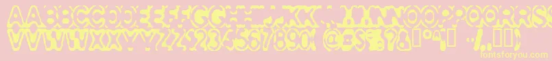 Consolidated Font – Yellow Fonts on Pink Background