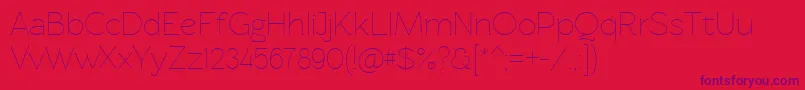 Rawengulklight Font – Purple Fonts on Red Background