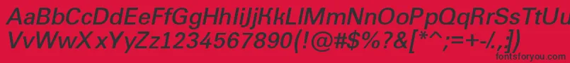 フォントGroti11 – 赤い背景に黒い文字
