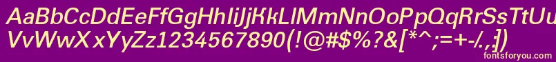 フォントGroti11 – 紫の背景に黄色のフォント