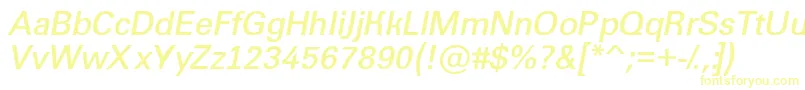 Groti11-Schriftart – Gelbe Schriften auf weißem Hintergrund