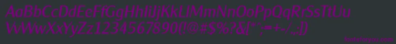 Шрифт CleargothicserialItalic – фиолетовые шрифты на чёрном фоне