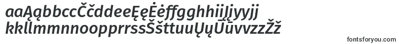 Шрифт FirasansMediumitalic – литовские шрифты