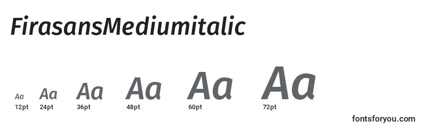 Размеры шрифта FirasansMediumitalic