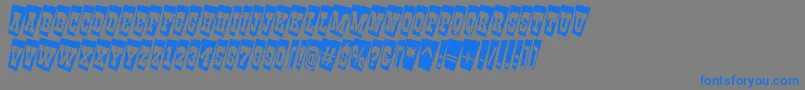 GildiatitultwcmRegular-Schriftart – Blaue Schriften auf grauem Hintergrund