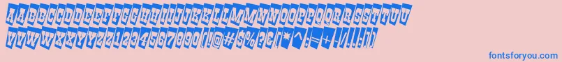 GildiatitultwcmRegular Font – Blue Fonts on Pink Background