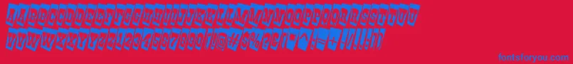 GildiatitultwcmRegular Font – Blue Fonts on Red Background