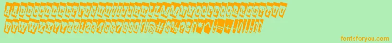 GildiatitultwcmRegular Font – Orange Fonts on Green Background