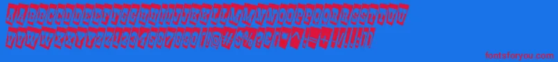 GildiatitultwcmRegular Font – Red Fonts on Blue Background