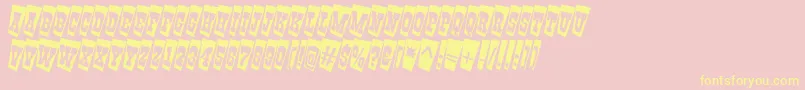 GildiatitultwcmRegular-Schriftart – Gelbe Schriften auf rosa Hintergrund