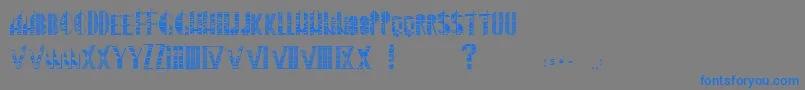 SkyscraperByKlyukin Font – Blue Fonts on Gray Background