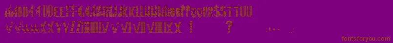SkyscraperByKlyukin Font – Brown Fonts on Purple Background