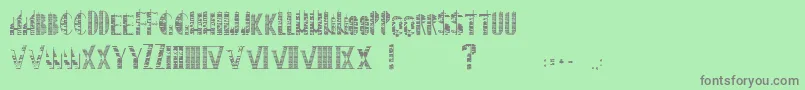 SkyscraperByKlyukin Font – Gray Fonts on Green Background