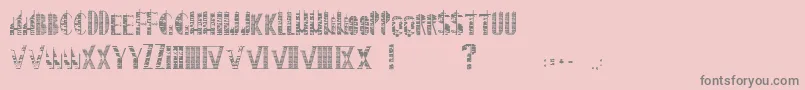 SkyscraperByKlyukin Font – Gray Fonts on Pink Background