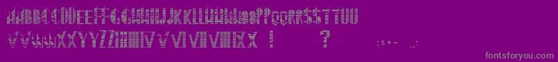 SkyscraperByKlyukin Font – Gray Fonts on Purple Background