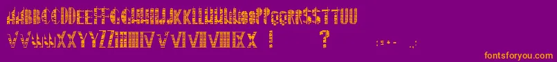 SkyscraperByKlyukin Font – Orange Fonts on Purple Background