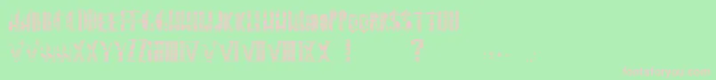 SkyscraperByKlyukin Font – Pink Fonts on Green Background