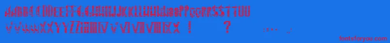 SkyscraperByKlyukin Font – Red Fonts on Blue Background