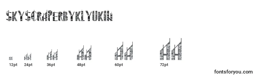 Размеры шрифта SkyscraperByKlyukin