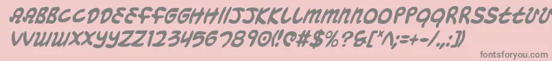 MagicBeansCondensedItalic Font – Gray Fonts on Pink Background