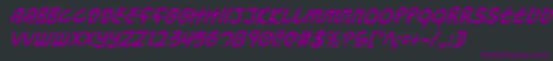 MagicBeansCondensedItalic Font – Purple Fonts on Black Background