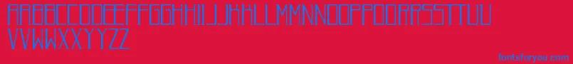 RomanDecoNormal Font – Blue Fonts on Red Background