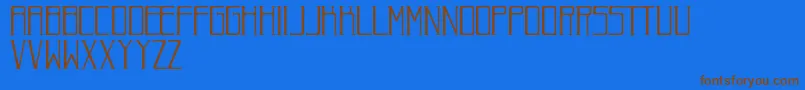 RomanDecoNormal Font – Brown Fonts on Blue Background