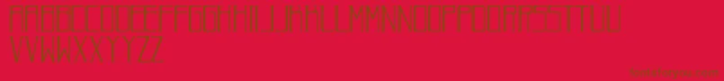 Więcej informacji o czcionce RomanDecoNormal Czcionka RomanDecoNormal – brązowe czcionki na czerwonym tle