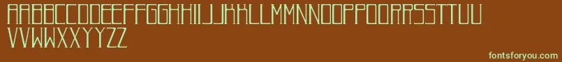 More about RomanDecoNormal Font RomanDecoNormal Font – Green Fonts on Brown Background