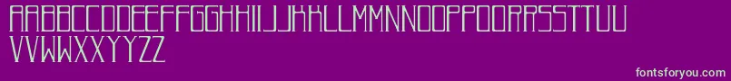 RomanDecoNormal Font – Green Fonts on Purple Background