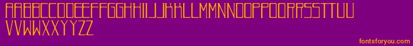 RomanDecoNormal Font – Orange Fonts on Purple Background