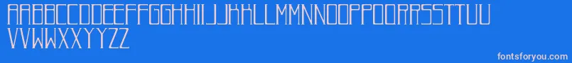 RomanDecoNormal Font – Pink Fonts on Blue Background