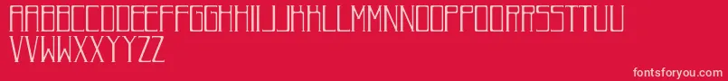 RomanDecoNormal Font – Pink Fonts on Red Background