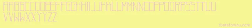 RomanDecoNormal Font – Pink Fonts on Yellow Background