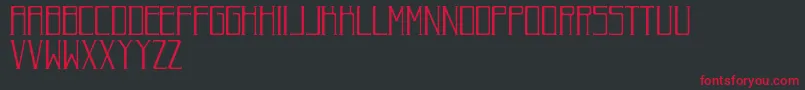 フォントRomanDecoNormal – 黒い背景に赤い文字