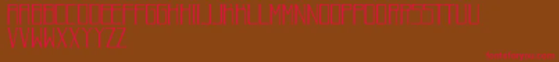 RomanDecoNormal Font – Red Fonts on Brown Background