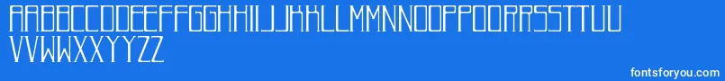 RomanDecoNormal Font – White Fonts on Blue Background