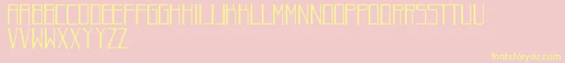 RomanDecoNormal Font – Yellow Fonts on Pink Background