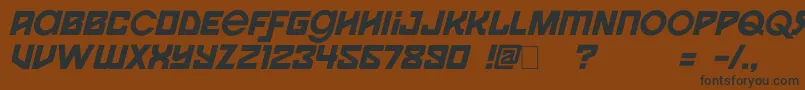 Spaceport1i Font – Black Fonts on Brown Background