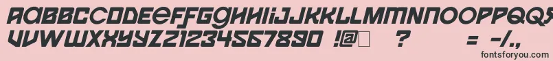 Spaceport1i Font – Black Fonts on Pink Background